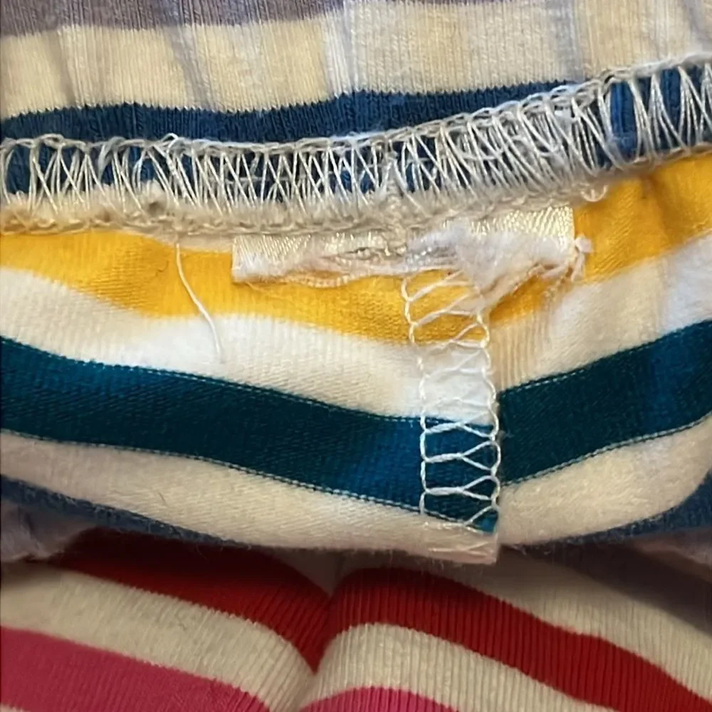 Hanna Andersson short sleeve rainbow stripe pajama set size 12